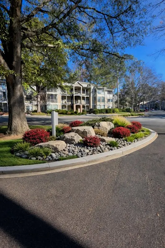 Corporate campus landscaping and hardscaping design Alpharetta Roswell Johns Creek